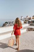 Florentina Mini Wrap Skirt - Red