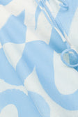 Blue Oceana Curve Bow Mini Natsuki Dress