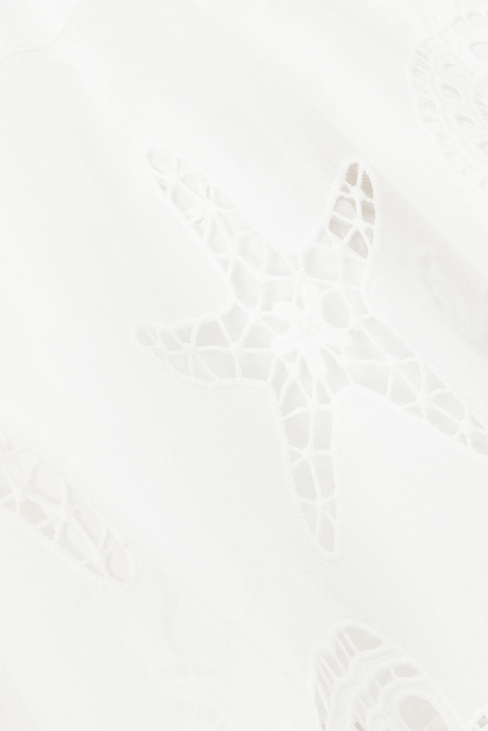 Nissi Collared White Embroidered Short Sleeve Shirt - Corallo Bianca