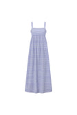Blue Strappy Gathered Empire Maxi Cataleya Dress