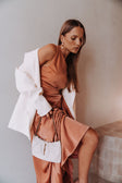 Coral Pleated Maxi Hailey Skirt