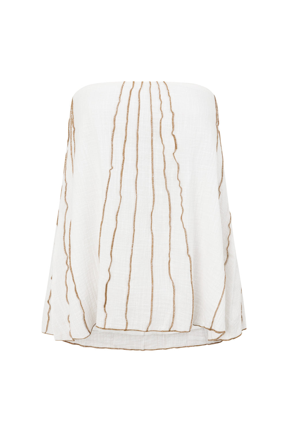 White Strapless Frill Emilia Top