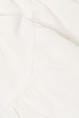 White High Waist Gathered Flounce Panel Luna Shorts