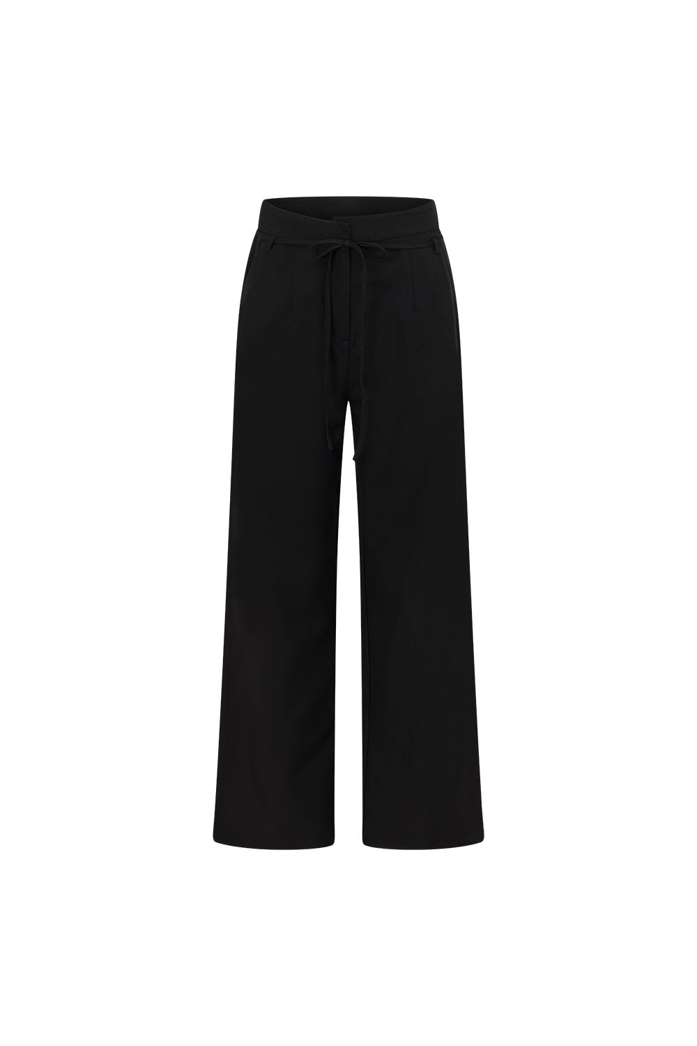 Black Relax Tailored Tie Khaleesi Pants
