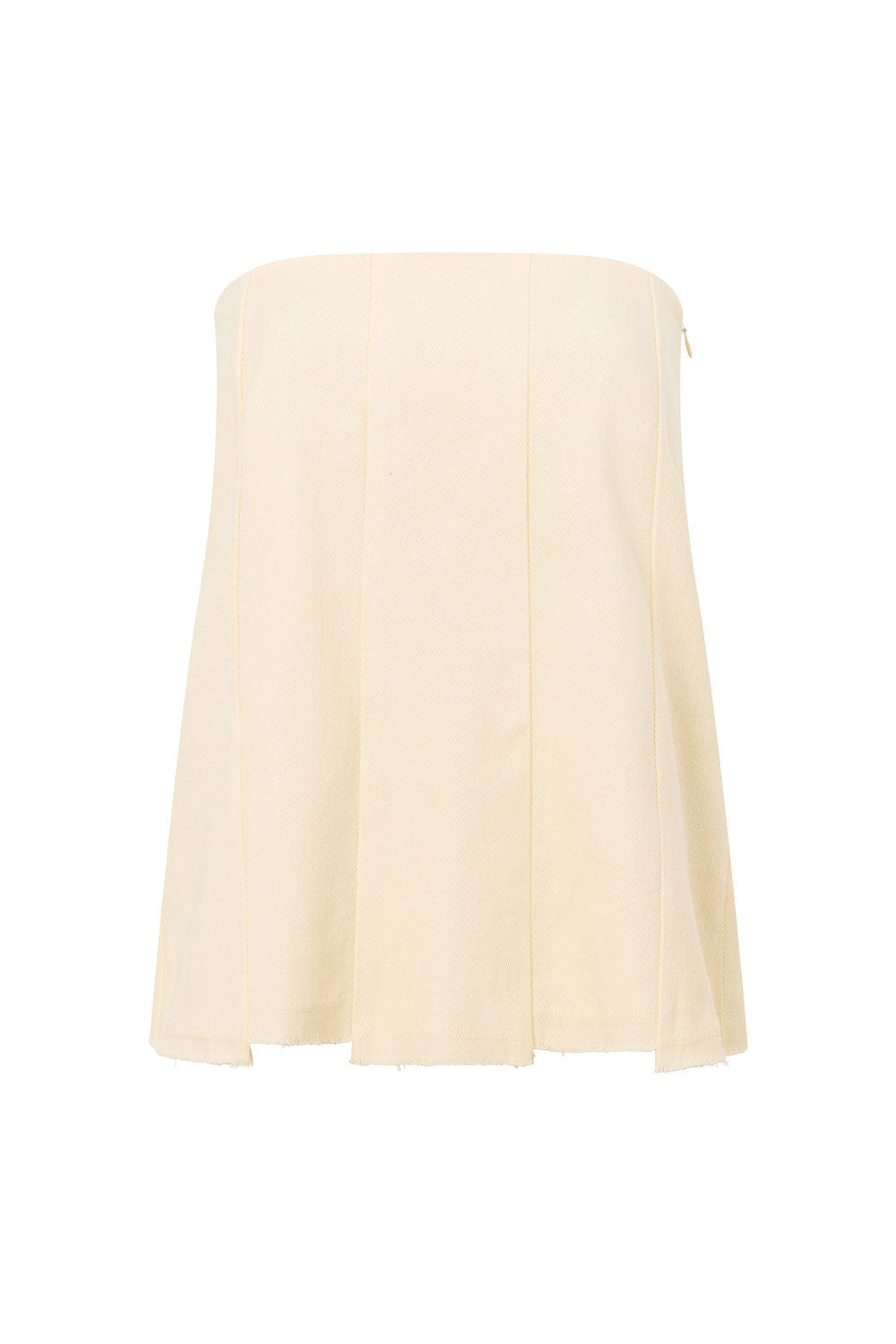 Cream Strapless Panelled Sorren Top