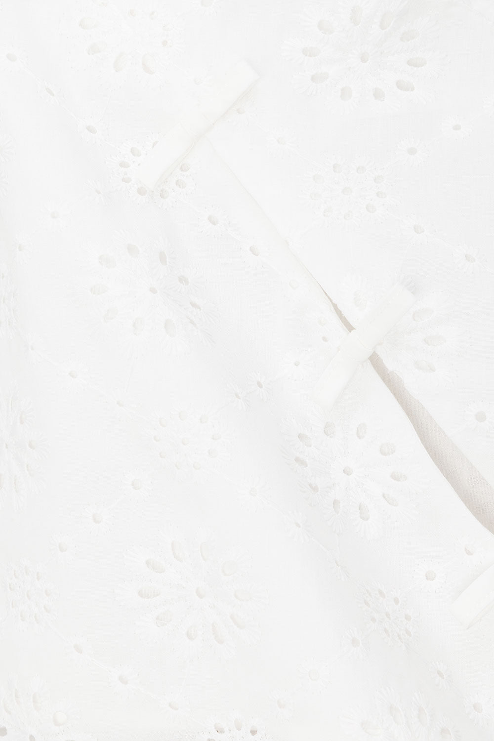 White Broderie Boat Neck Bow Freya Top