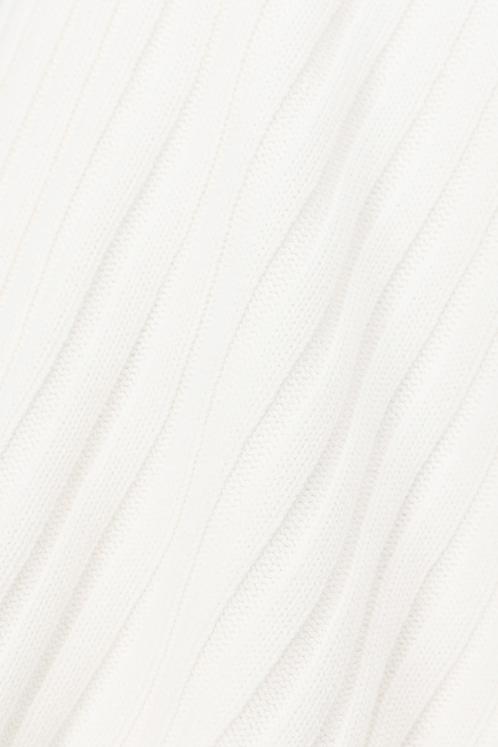 White Ribbed Knit One Shoulder Asymmetric Audri Top