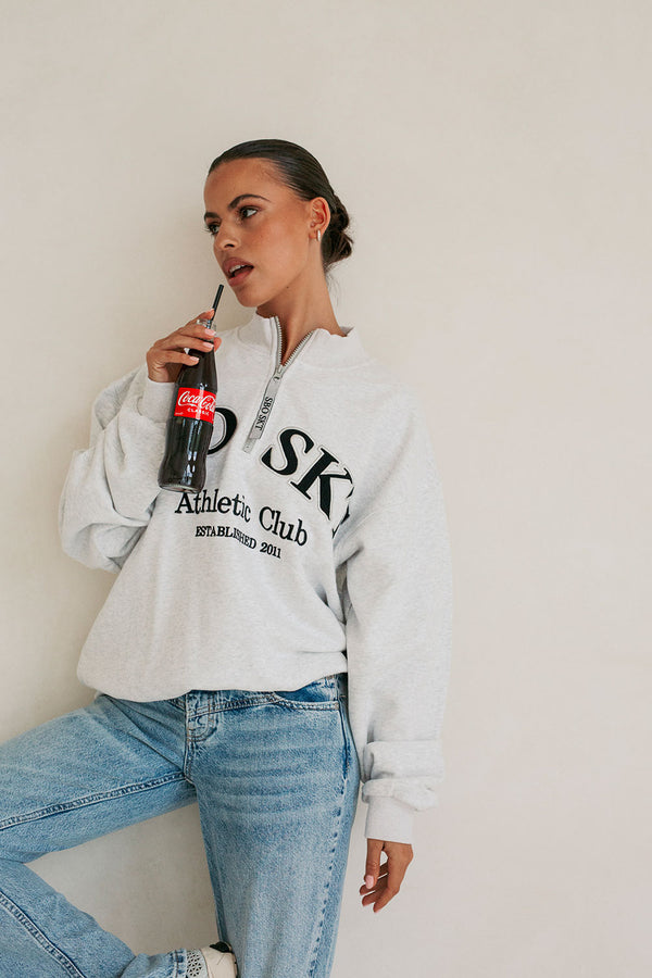 Grey Fleece Oversized Vintage SBO SKT Ballina Sweater 
