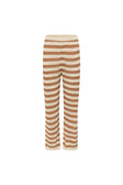 Brown and Cream Wavy Knit Eros Pants