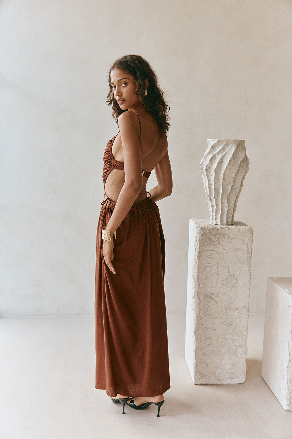 Mahya Dress - Chocolate