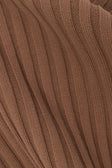 Chocolate Brown Ribbed Knit Jali Top