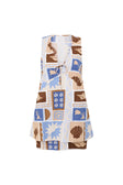 Blue Solis Sea Shell Print V Neck Mini Adi Dress