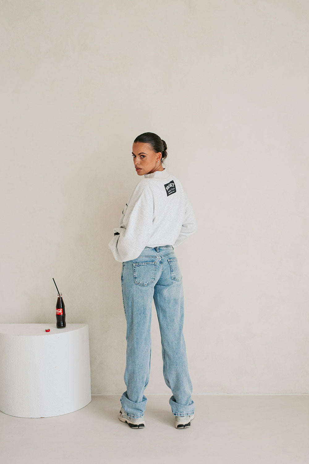 Grey Fleece Oversized Vintage SBO SKT Ballina Sweater 