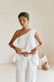 White Plaid High Waist Sofia Pants
