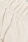 Beige Ruched Puff Sleeve Astra Crop Top
