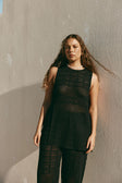 Black Crochet Knit Dillan Top