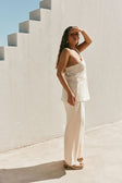 Cream One Shoulder Alabama Jumpsuit