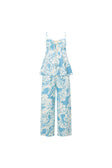 White Floral Adjustable Strappy Lainey Jumpsuit