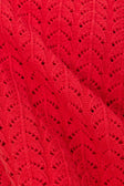 Red Cotton Knit Strapless Athena Top