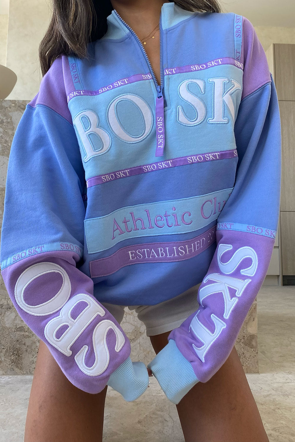 Purple Terry Oversized Vintage Buenos Sweater