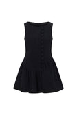Black Button-Up Mini Alfresco Dress