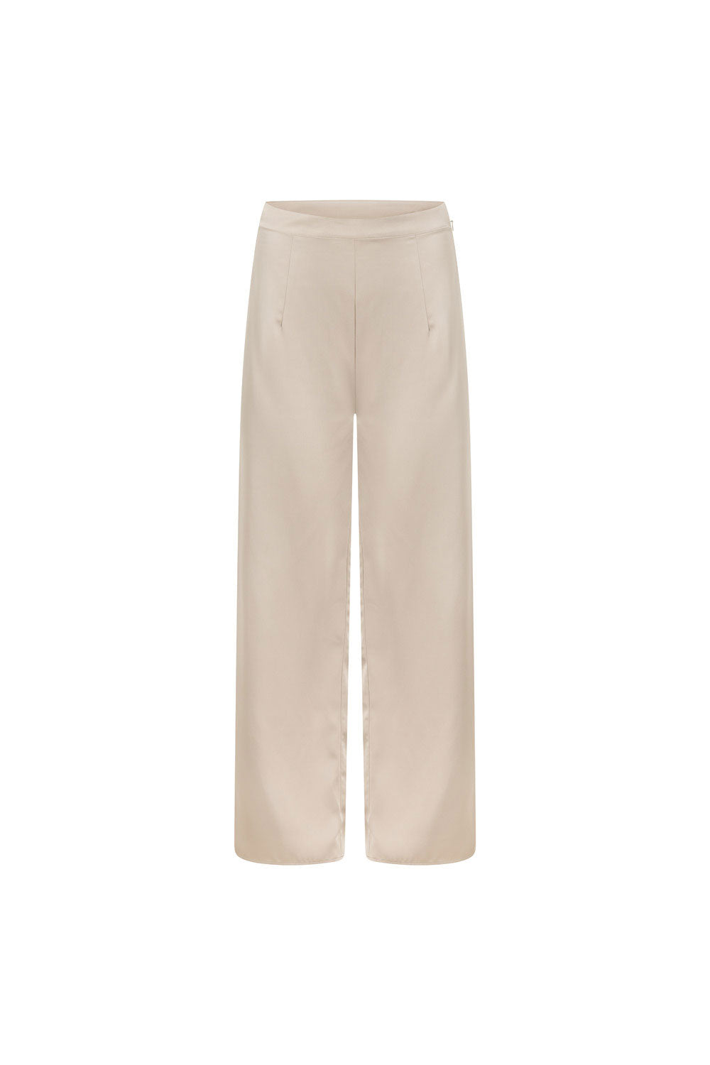 Grey Silky High Waist Relax Lyla Pants