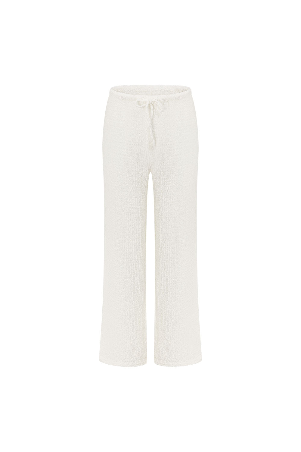 White Textured Elastic Drawstring Adora Plants