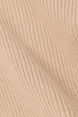 Tan Knit Asymmetric Cutout Side Split Indie Top