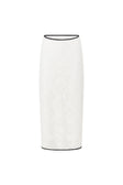 White Crochet High Waist A Line Maxi Aluna Skirt