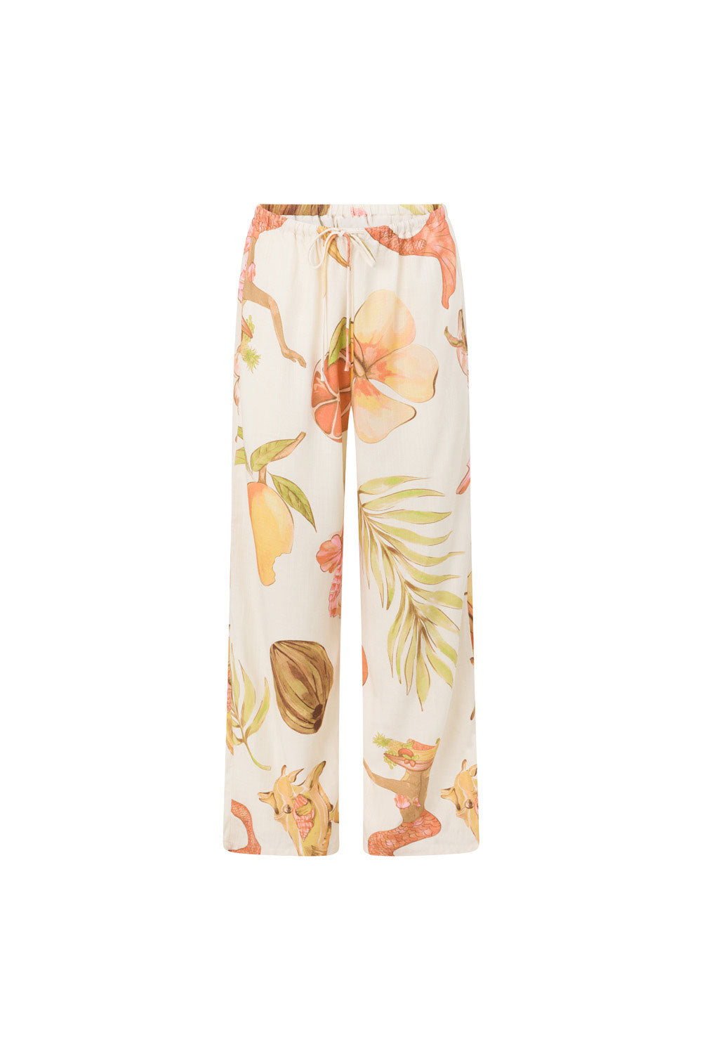 White Island Time Drawstring Elastic Kaia Pants