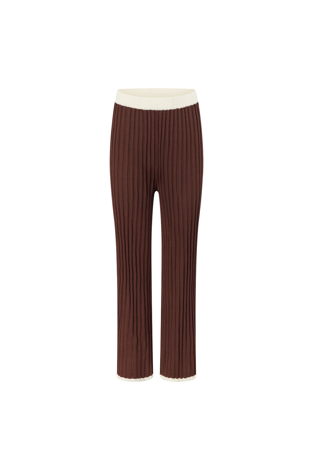 Chocolate Brown Ribbed High Waist Winnie Pants