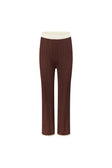Chocolate Brown Ribbed High Waist Winnie Pants