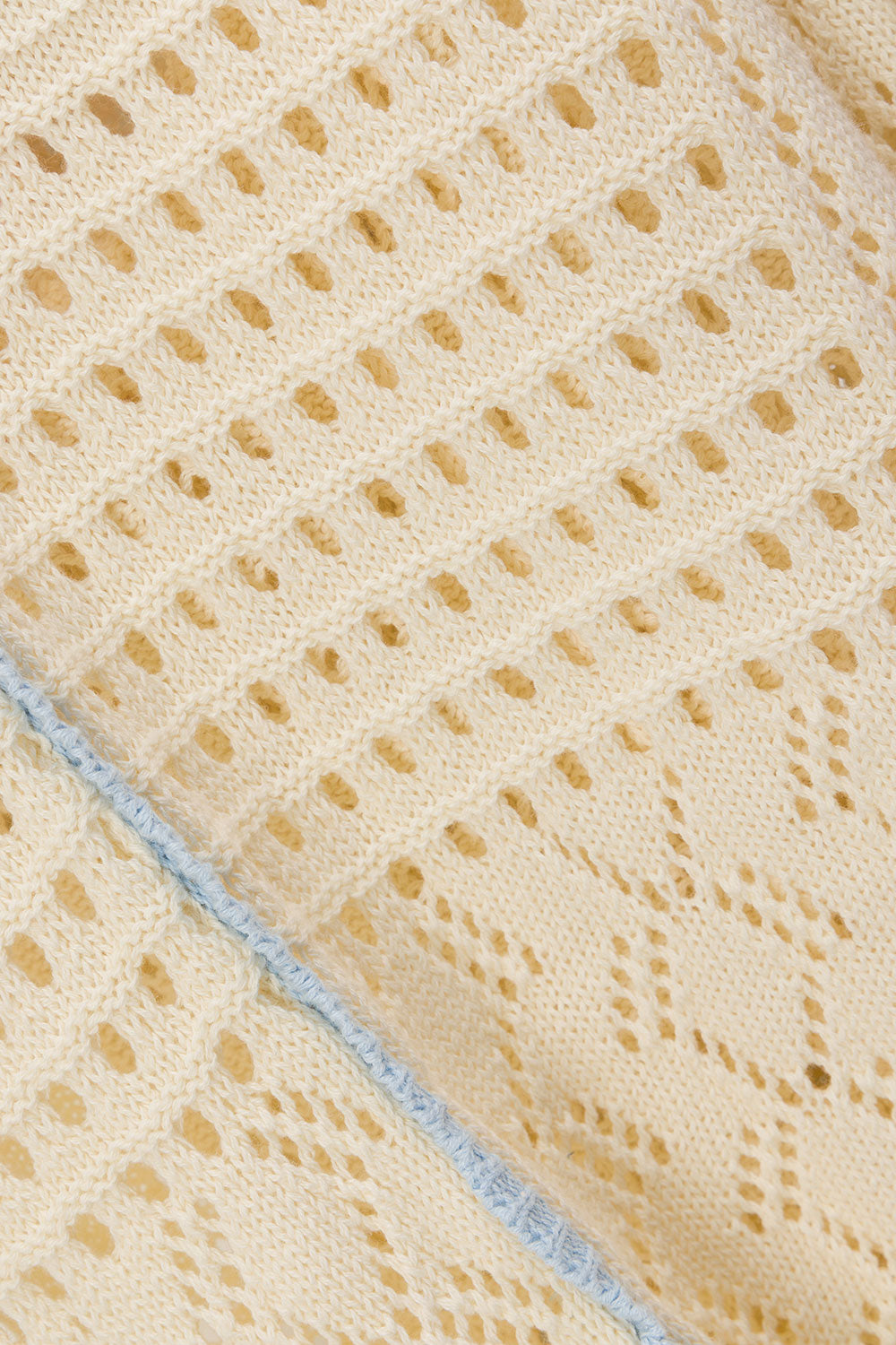 Cream Patch Crochet Knit High Waist Matilda Pants