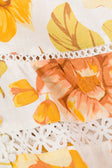 White Agalia Floral Print Button Up Jara Blouse