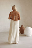 Bridal Cream One Shoulder Backless Maxi Emilee Dress