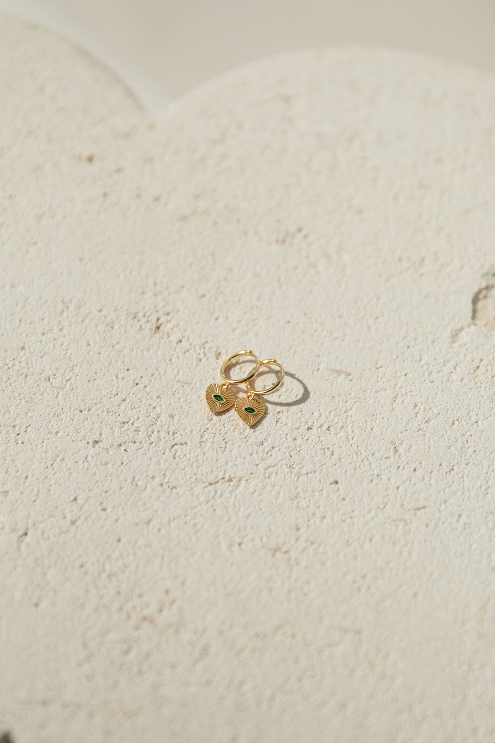 Emerald Heart Earrings