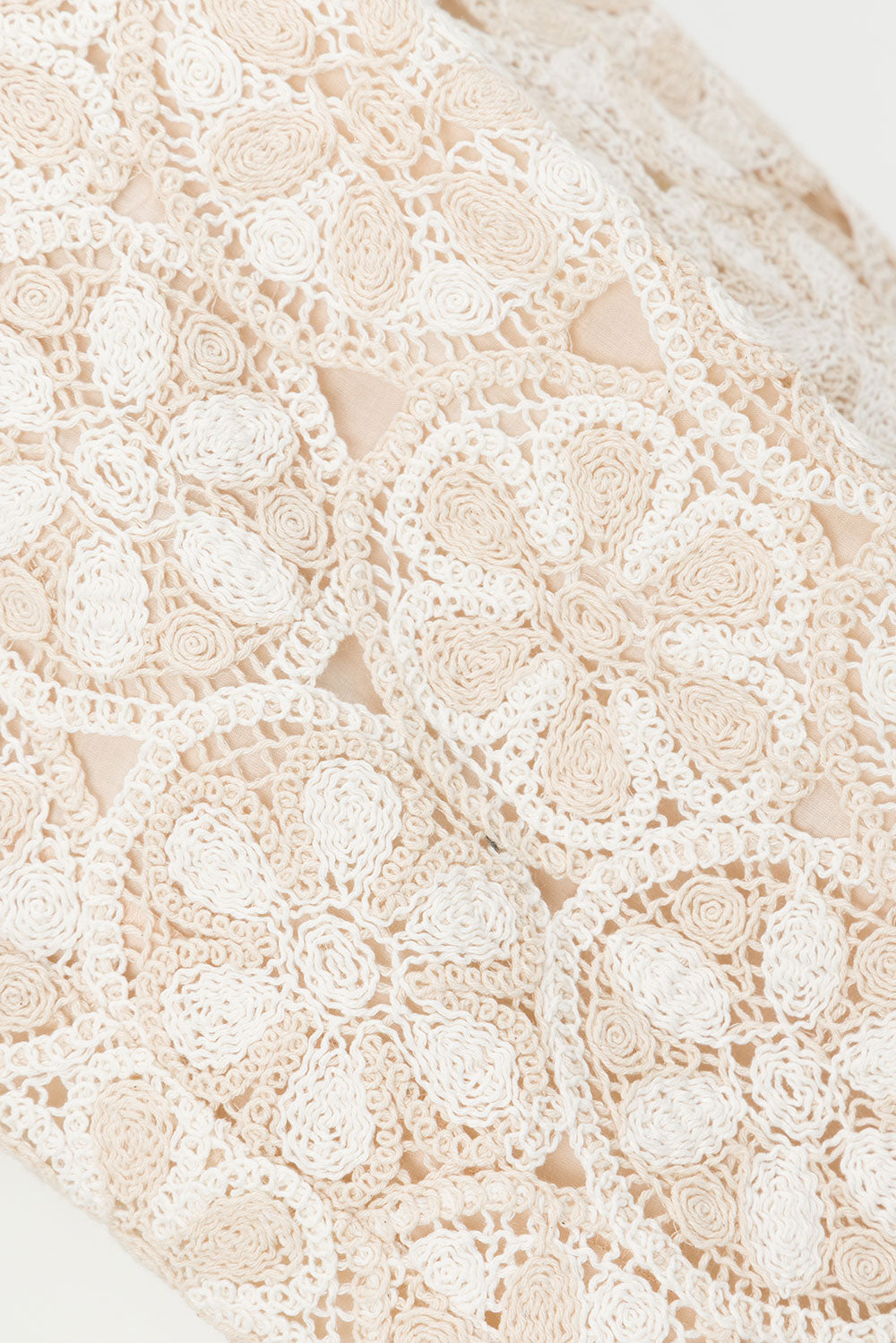 Kalila Crochet Pants - Ivory White Beige