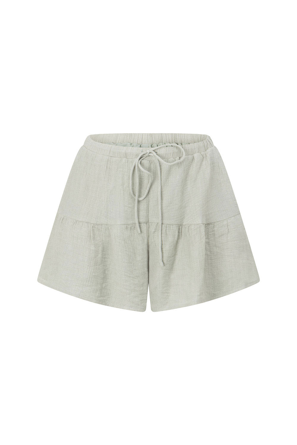 Green High Waist Drawstring Panelled Huxley Shorts