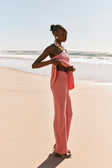 Rose Pink Knit High Waist Ellea Pants