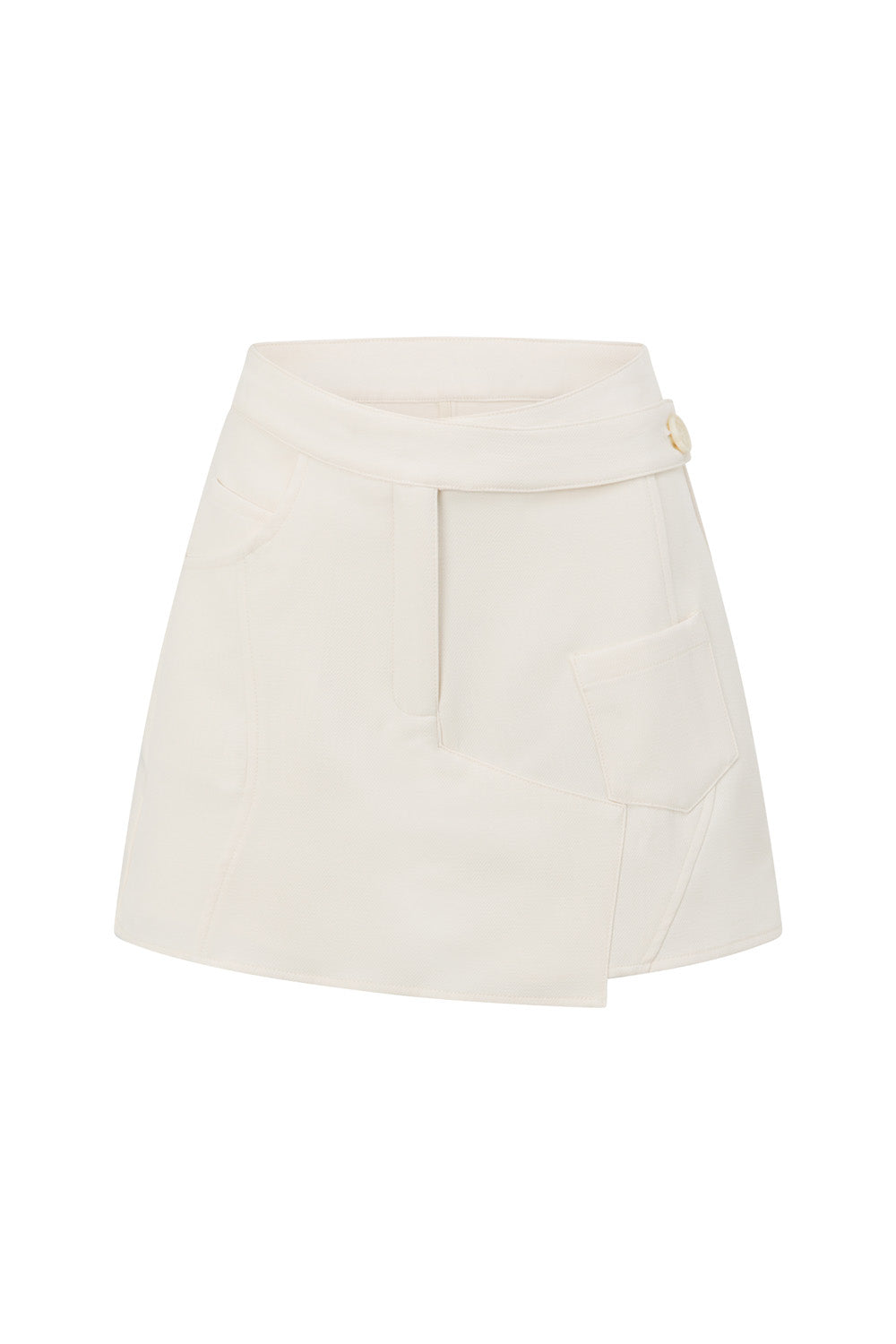 White High Waist Wrap Mini Labella Skort