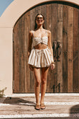 Beige High Waist Sydney Shorts