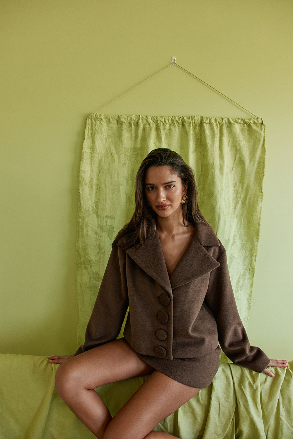 Chocolate Brown A Line Mini Selah Skirt