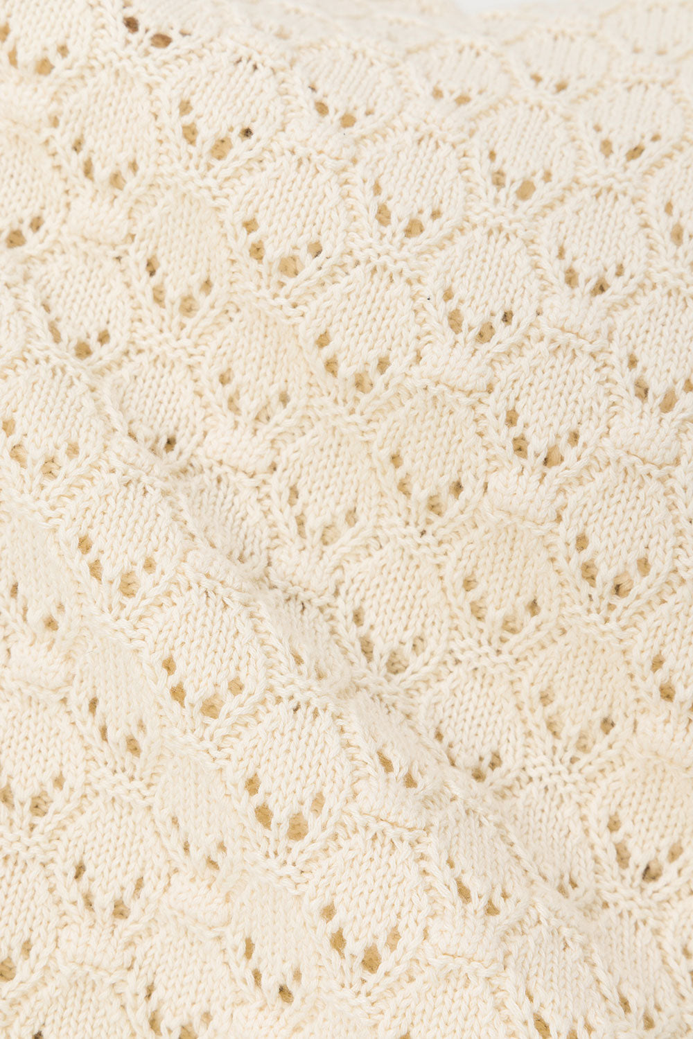 Cream Crochet Knit Strapless Lonline Ophelia Top