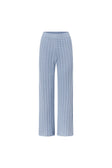 Blue Pointelle Knit High Waist Athena Pants