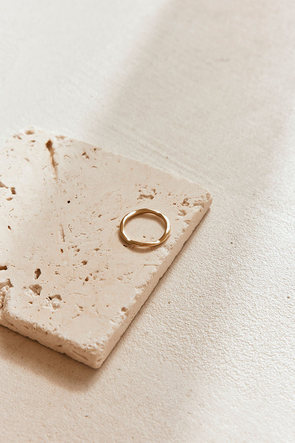 18K Gold Plated Wave Detail Sorrento Ring