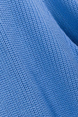 Blue Ribbed Knit High Waist May Pants