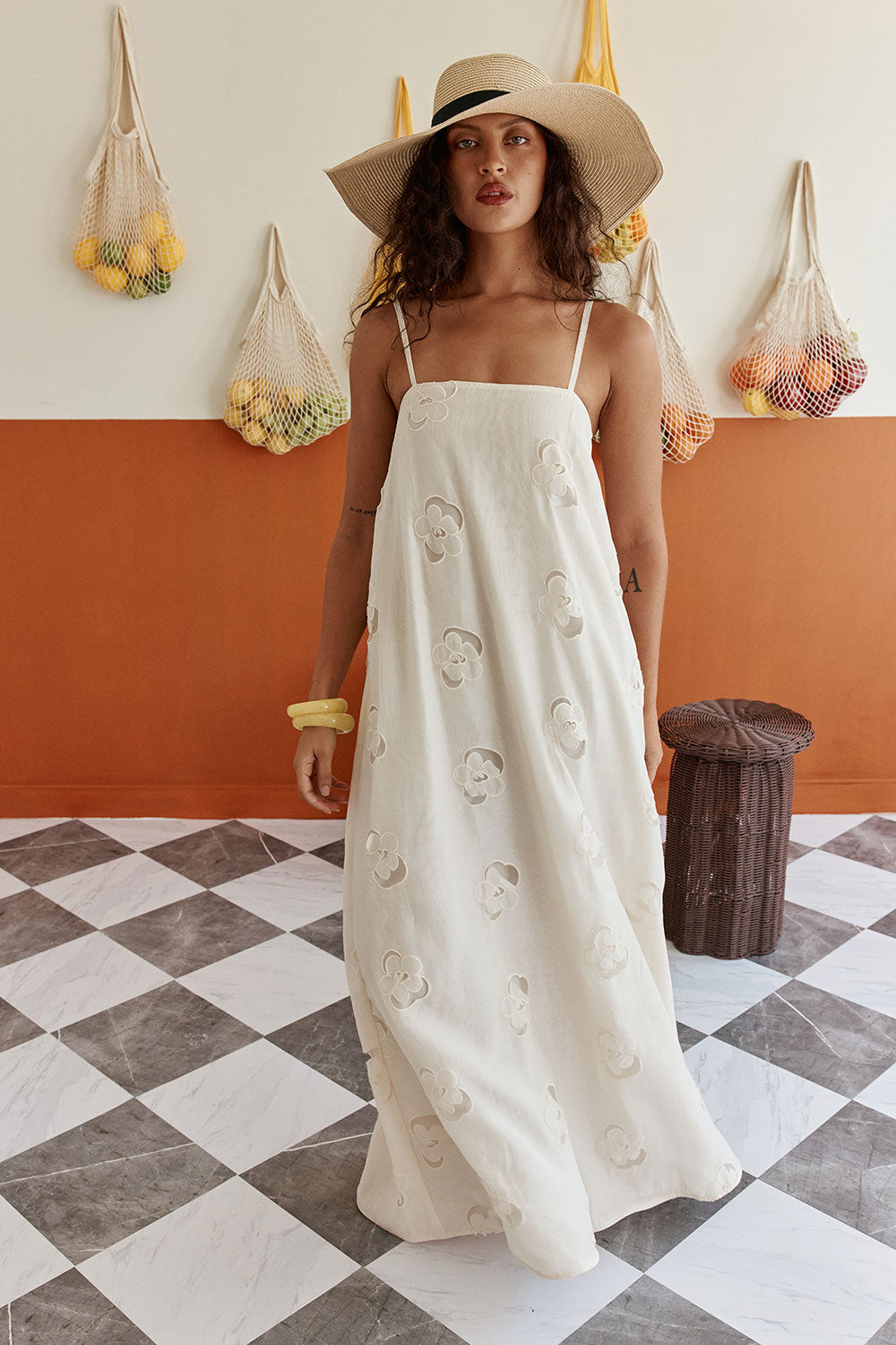 Melena Dress - Beige Flower