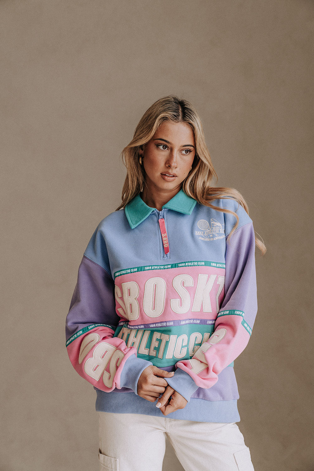 Pastel Pink Oversized Vintage Abbey Road Sweater