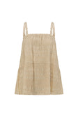 Beige Ruched Strappy Amina Top