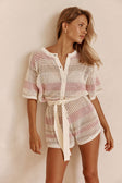 SAMPLE-Easton Playsuit - Cream Stripe